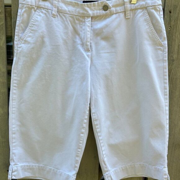 NEW YORK & COMPANY 10 Slit White Bermuda Shorts - Picture 5 of 13